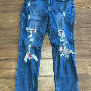 Cato Est 1946 Distressed Blue Jeans Women Size 14